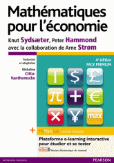 Mathématiques pour l'économie - Avec MyMathLab, version française 4e édition