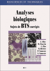 Analyses biologiques. Sujets de BTS corriges