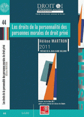 Les droits de la personnalité des personnes morales de droit privé